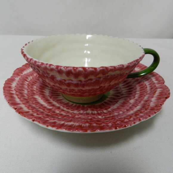 Two's Company Conservatory Collection Flower Tea Cup Saucer Set pink green mug - Picture 1 of 10